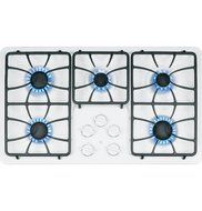 GE JGP633DETWW 36" White Gas Sealed Burner Cooktop N3