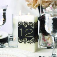 Hortense B. Hewitt 30869 Laser Cut Table Number Wraps, Numbers 1 to 10, Black N7