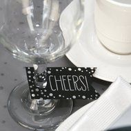 Hortense B. Hewitt Wedding Accessories Silver Foil Polka Dot Favor Cards, Set of 25 N2