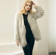 Outerwear,Morecome Ladies Warm Faux Fur Fox Coat Jacket Winter Outerwear N15