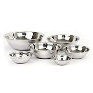Mixing Bowls, Standard Weight, Stainless Steel, Mirror Finish,Set of 6: 3/4, 1 1/2, 3, 4, 5, and 8 Q