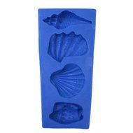 4 LARGE SEASHELL SILICONE MOLD FOR FONDANT, GUM PASTE, CHOCOLATE, HARD CANDY, FIMO, CLAY, SOAPS N2