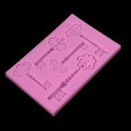 uxcell 5 Key Shapes Silicone Mat Tool Fondant Mold Candy Making Mould for Cake Embossing Decoration N9