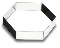 LACOR 68413 HEXAGONAL CAKE RING 10X4 CM. 18/10