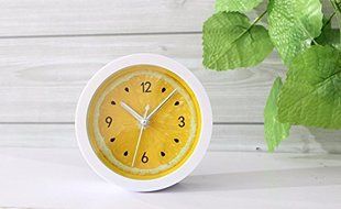 Creative Design Fruit Lemon Quartz Running Vintage Alarm Clock N3