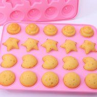 Kamlife KT 15-Cavity Flower Cake Chocolate Pan Candy Silicone Baking Mold Tray&pound;&uml;15-Cavity Flower&pound;&copy; N12