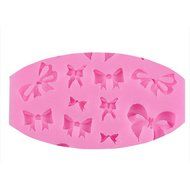 3D Silicone Fondant Mold Cake Decorating Tools Rose Flower Bow Design Silicone Baking Tool Set of 2 Pink Color N4