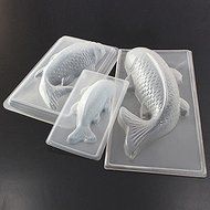Shopline Plastic 3D Koi Fish Cake Chocolate Mould Jelly Handmade Sugarcraft Mold (Small koi fish) N5
