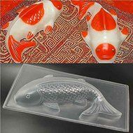 Shopline Plastic 3D Koi Fish Cake Chocolate Mould Jelly Handmade Sugarcraft Mold (Small koi fish) N6