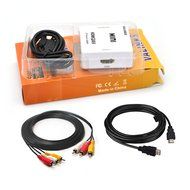 eBerry Latest Generation HDMI Real 1080P to AV CVBS RCA Composite Video Converter Adapter Box + 1.8m/6ft High... N3