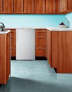 Summit CM421BLBI7SSTBADA: Commercially listed ADA compliant 20&quot; wide built-in refrigerator-freezer with a lock...
