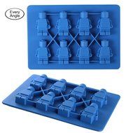 Gwogo Minifigure Building Brick Silicone Ice Tray Candy Chocolate Mold - for Lego Lovers(2 Pcs) N7
