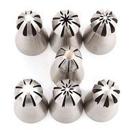 Y&amp;XL&amp;H 7pcs/lot Metal Stainless Steel Frame Professional Cake Decorators Russian Pastry Nozzles Piping Tips
