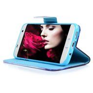 S7 Edge Case,Samsung Galaxy S7 Edge Case - Wallet Folio Flip Premuim PU Leather Case Colorful Print Design with... N9