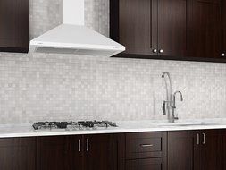 Ancona WPPW430 Wall-Mounted Classic Pyramid Style Convertible Range Hood, 30-Inch, White N16