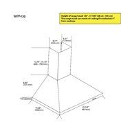 Ancona WPPW430 Wall-Mounted Classic Pyramid Style Convertible Range Hood, 30-Inch, White N19