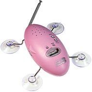 Zadro Shower Bug AM/FM Radio with Clock, Pink N3