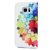 S7 Edge Case,Samsung Galaxy S7 Edge Case - Wallet Folio Flip Premuim PU Leather Case Colorful Print Design with... N13