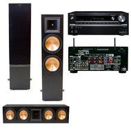 Klipsch RF-7 II Towers-RC-64II Center (black) Onkyo TX-NR838 7.2