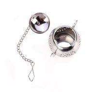 Stainless Steel Teapot Tea Infuser Strainer w/ Tray N7