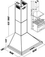 Cavaliere SV218B2-30 Wall Mount Range Hood with 900 CFM in Stainless Steel N3