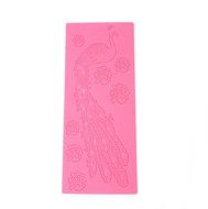 Mandydov 3D Peacock Spread His Tail Lace Silicone Mold Mat Fondant Cake Decorating Mould Tool N2