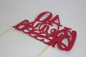 All About Details Pink 40-Years-Blessed Cake Topper N3
