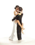 Funny Sexy African American Wedding Bride and Groom Cake Topper Figurine By Wedding Collectibles N3