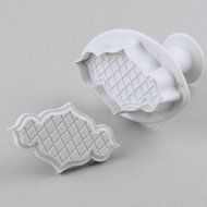 Ostart 2x Concavo Convex Fondant Cake Biscuit Sugarcraft Plunger Cutter Craft Mold Tool