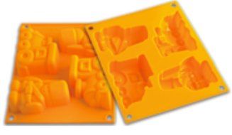 Silicone Baking Mold - Mini Cake Pans For Kids (Train and Soldier) N2
