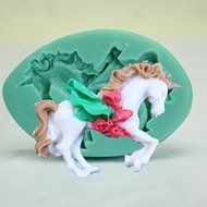 Anyana Carousel Horse Fondant Silicone Mold Soap Chocolate Mould Baking Cake Mold Party Cake Decorating Pastry...