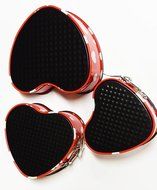 Cake Mould Red Heart Shaped Bake Ware (Set of 3) N6