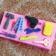uxcell Tools Silicone Cake Fondant Mold Topper Hammer Spanner Baking Mould Decorating N6