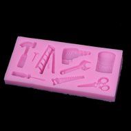 uxcell Tools Silicone Cake Fondant Mold Topper Hammer Spanner Baking Mould Decorating N7