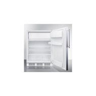 Summit AccuCold BI540-SSTB 24&quot; 5.1 cu.ft. Under-Counter Built-In Capable Refrigerator-Freezer with Cycle Defrost... N3