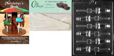 Cybrtrayd XX509 Small Pecker Pop Chocolate Candy Mold with Exclusive Cybrtrayd Copyrighted Chocolate Molding Instructions