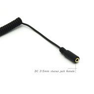 Coiled 3.5mm Jack Audio Cable - Riipoo 5 Feet 90 Degree Angle 3 Pole TRS 3.5mm Male to Female Stereo Jack Audio... N5
