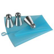 LAVAVIDA 3 Pcs Russian Piping Tips, Professional Stainless Steel Sphere Ball Icing Nozzle, Best Cake Decorating... N3