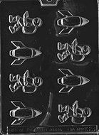 Spaceman and Rockets Chocolate Mold Ships Same Day m286
