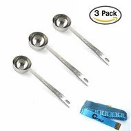 Cy3Lf Endurance Stainless Steel 1 Tablespoon Measuring Coffee Scoop, Set of 3 N2