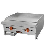 MVP Group SRMG-24 Gas Manual Griddle, 24", Grey