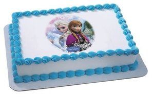 Frozen Sisters {Anna &amp; Elsa} Edible Cake Topper Decoration N2