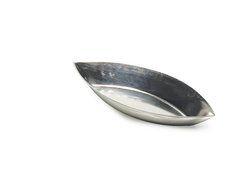 Gobel Plain Barquette Tinned Steel Mold - 3-1/8" x 1-1/4" x 9/16" H