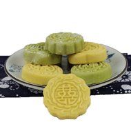 Grinde No Chinese Traditional Mini Wooden Mid-autumn Festival Mooncake Mold (Fu Lu Shou Xi)