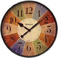 New WESTCLOX 32897 12" Round Multicolor Dial Clock