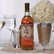 Hortense B. Hewitt 30869 Laser Cut Table Number Wraps, Numbers 1 to 10, Black N19