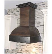 Z Line 369AW-36 1200 CFM Wooden Wall Mount Range Hood, 36", Antigua/Walnut N3