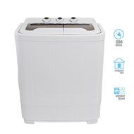Portable Compact Washer and Spin Dry Cycle with Built in Pump 300W Apartment Washer Spinning Dryer