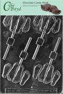 Cybrtrayd X012 Footsie Chocolate Candy Mold with Copyrighted Molding Instructions