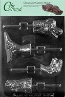 Cybrtrayd A129 Dinosaur Lolly Animal Chocolate Candy Mold
